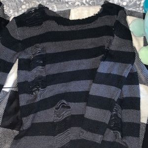 black and grey sweater